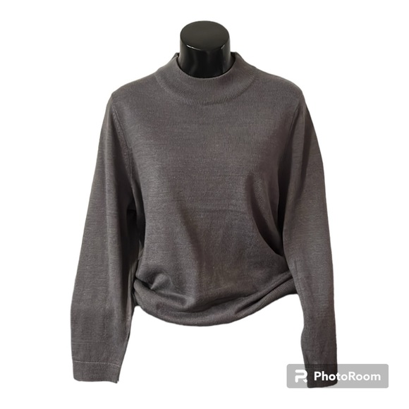 NWOT | High Neck Long Sleeve Pull Over Sweater | Grey | Alia | Woman’s XL - Picture 1 of 4